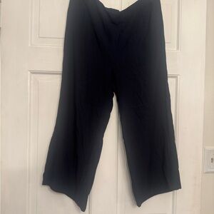 J Jill Navy Crop Wide-Leg Pants